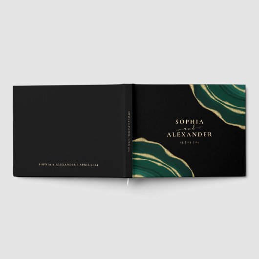 Smaragdgrün Gästebuch (Voll)