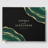 Smaragdgrün Gästebuch (Vorderseite)