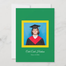Smaragdgrün Gelb Weiße Abitur-Foto Abschluss