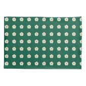 smaragdgrün-gelb-weiße Buttercup-Blume Kissenbezug (Rückseite-Links)