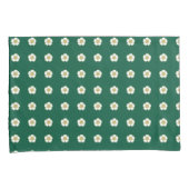 smaragdgrün-gelb-weiße Buttercup-Blume Kissenbezug (Vorderseite-Rechts)