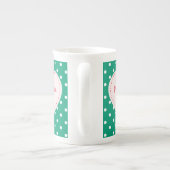 Smaragdgrün-Herz mit Namen Porzellantasse (Rückseite)