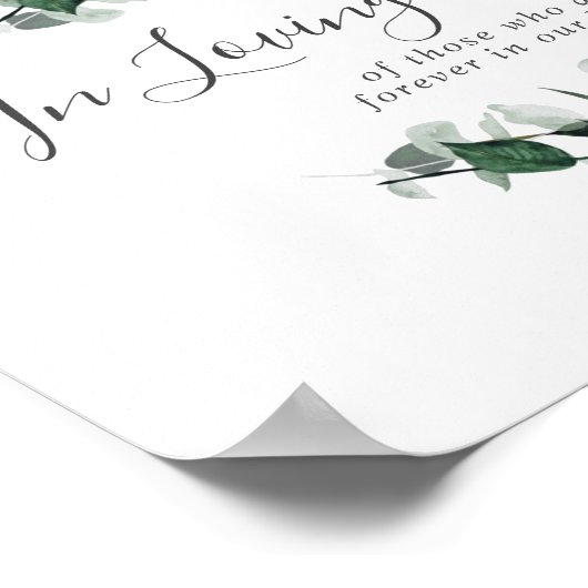 Smaragdgrün im Zeichen des Gedächtnisses Poster (Ecke)