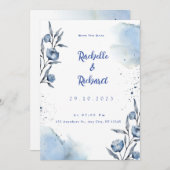 Smaragdgrün in einem einladung (Vorne/Hinten)