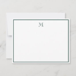 Smaragdgrün klassischer Vintage-Initialbuchstabe Mitteilungskarte