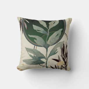 Smaragdgrün Künstler-Aquarellfarbe Kissen