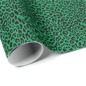 Smaragdgrün-Leopard-Druck-Packpapier Geschenkpapier (Rolleneckpunkt)