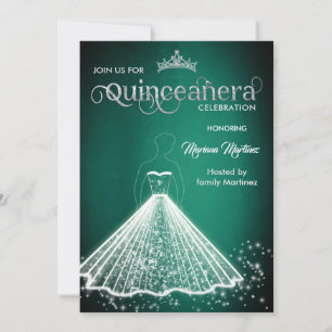 Smaragdgrün Luxus schicke Funkelkleid Quince Einladung