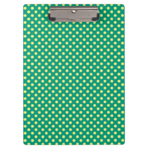 Smaragdgrün mit gelben Polka-Punkten von STaylor Klemmbrett