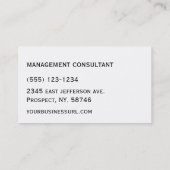 Smaragdgrün-moderne Berater-Visitenkarten Visitenkarte (Rückseite)