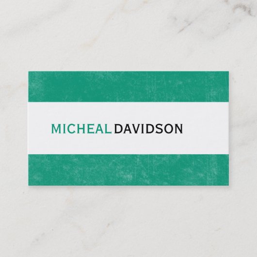 Smaragdgrün-moderne Berater-Visitenkarten Visitenkarte (Vorderseite)