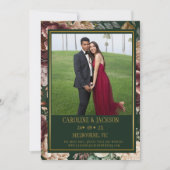 Smaragdgrün Modernes Foto Hochzeit retten Datum Save The Date (Vorderseite)