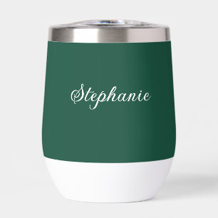 Smaragdgrün Name Moderne Elegante Monogramm Boho