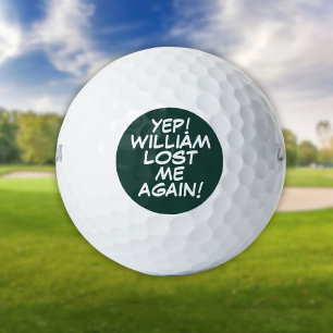 Smaragdgrün personalisierter Name Lustig verloren Golfball