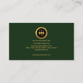 Smaragdgrün-stilvolle Goldentzerrer-Platte Visitenkarte (Rückseite)