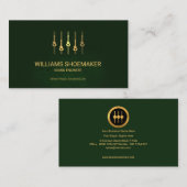 Smaragdgrün-stilvolle Goldentzerrer-Platte Visitenkarte (Vorne/Hinten)