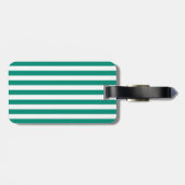 Smaragdgrün Stripes Muster Gepäckanhänger (Rückseite horizontal)