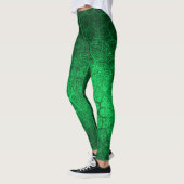 Smaragdgrün-Tierdruck Leggings (Links)