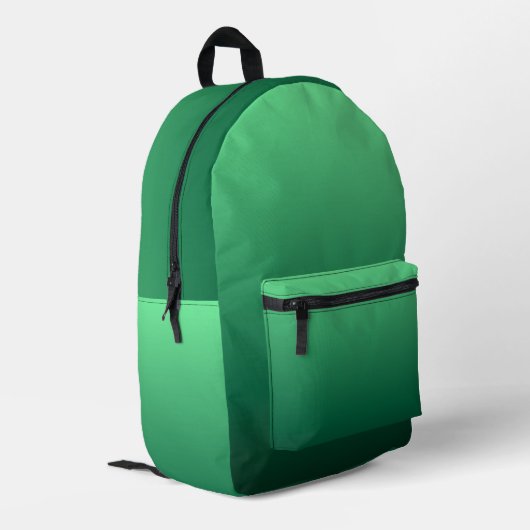 Smaragdgrün-Töne Bedruckter Rucksack (Rückseitige Ecke links)