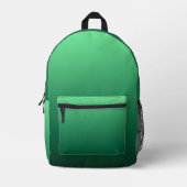 Smaragdgrün-Töne Bedruckter Rucksack (Vorderseite)