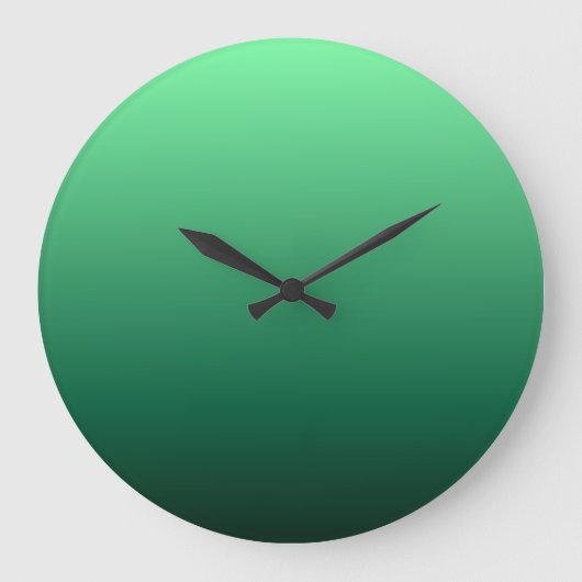 Smaragdgrün-Töne Große Wanduhr (Vorderseite)