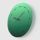 Smaragdgrün-Töne Große Wanduhr (Winkel)