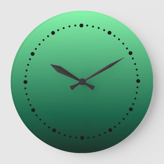 Smaragdgrün-Töne Große Wanduhr (Vorderseite)