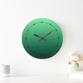 Smaragdgrün-Töne Große Wanduhr (Zuhause)