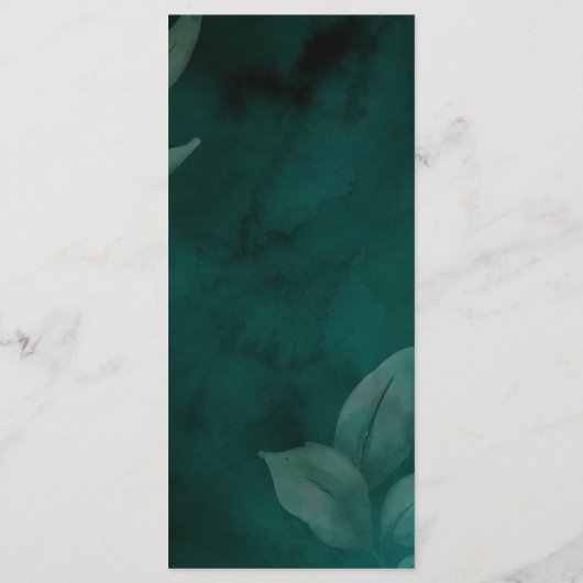 smaragdgrün und Blätter Programm (Rückseite)