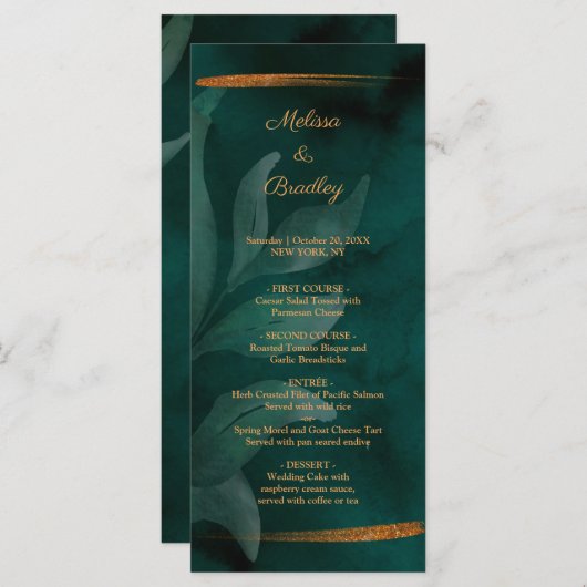 smaragdgrün und Blätter Programm (Vorne/Hinten)