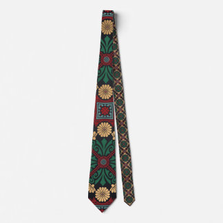 Smaragdgrün und Gold Bohemian Krawatte