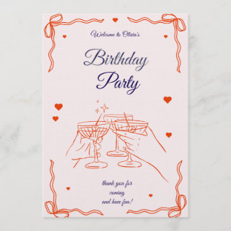 Smaragdgrün und Gold Champagner Geburtstagsfeier Einladung