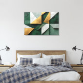 Smaragdgrün und Gold Leinwanddruck (Insitu (Schlafzimmer))