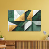 Smaragdgrün und Gold Leinwanddruck (Insitu (Wohnzimmer))