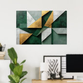 Smaragdgrün und Gold Poster (Heimbüro)