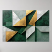 Smaragdgrün und Gold Poster (Vorne)