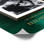 Smaragdgrün und Gold verlieren Platzhalter Poster (Ecke)