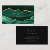Smaragdgrün und Gold Visitenkarte (Vorne/Hinten)