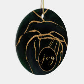 smaragdgrün und goldene Freudenschmuck Foto Keramik Ornament (Rechts)