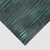 Smaragdgrün und schwarz Streifen Muster Seidenpapier (Ausschnitt)