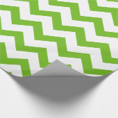 Smaragdgrün-und weißesZickzack Muster Geschenkpapier (Ecke)