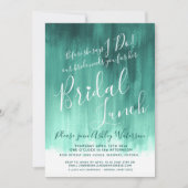 Smaragdgrüne abstrakte Kunst Bräunungsessen Einladung (Vorderseite)