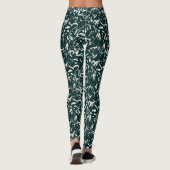 Smaragdgrüne abstrakte Leggings (Rückseite)