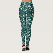Smaragdgrüne abstrakte Leggings (Rückseite)