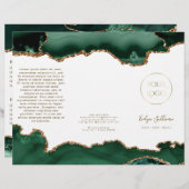 smaragdgrüne Agarage, Broschüre mit weißem Hinterg (Vorne/Hinten)