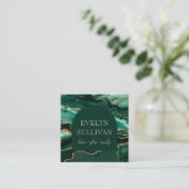 Smaragdgrüne Agarve- und Bogen-Visitenkarte Quadratische Visitenkarte (Stehend Vorderseite)