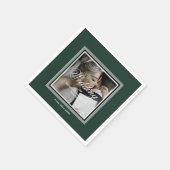 Smaragdgrüne, anpassbare Foto-Servietten Serviette (Ecke)