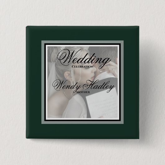 Smaragdgrüne, anpassbare Schaltfläche für den Name Button (Vorderseite)