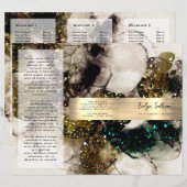 smaragdgrüne Aquarellbroschüre (Vorne/Hinten)