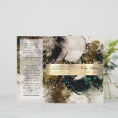 smaragdgrüne Aquarellbroschüre (Stehend Vorderseite)